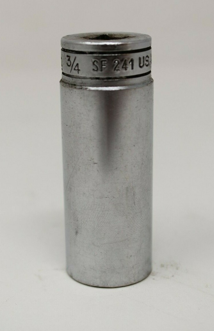 SNAP-ON Tools SF241 Chrome 3/4″ SAE 12 Point 3/8 Drive Deep Socket