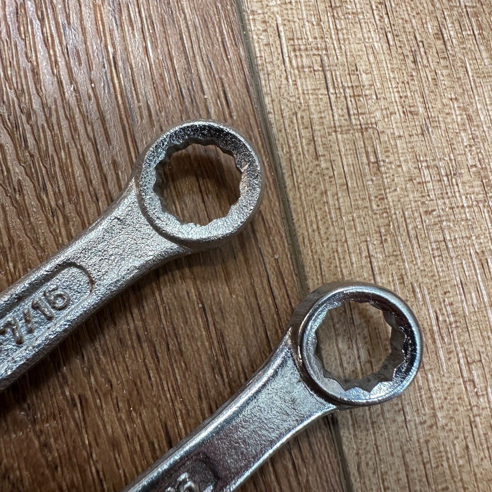 Lot of 2 Vintage Generic 7/16″ Combination Wrench 12 Point