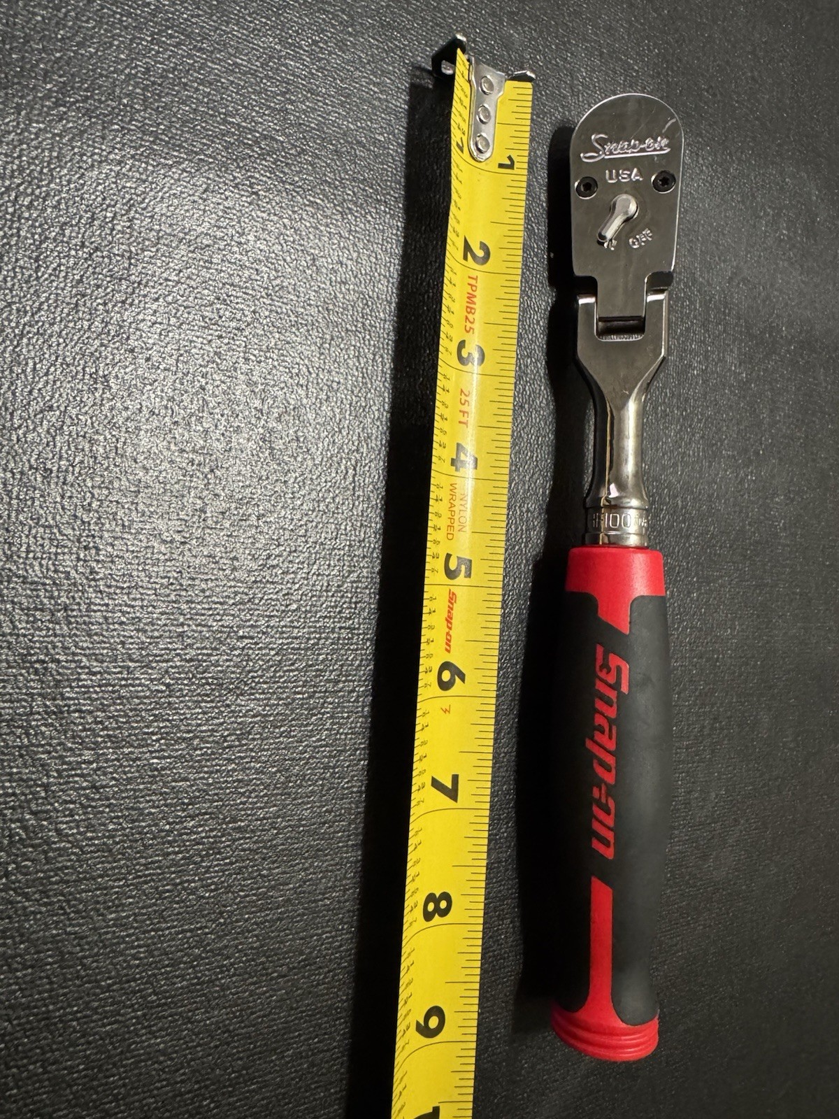 NEW With Scratch 3/8″ Drive Cynergy™ Soft Grip Flex-Head Ratchet (Red)