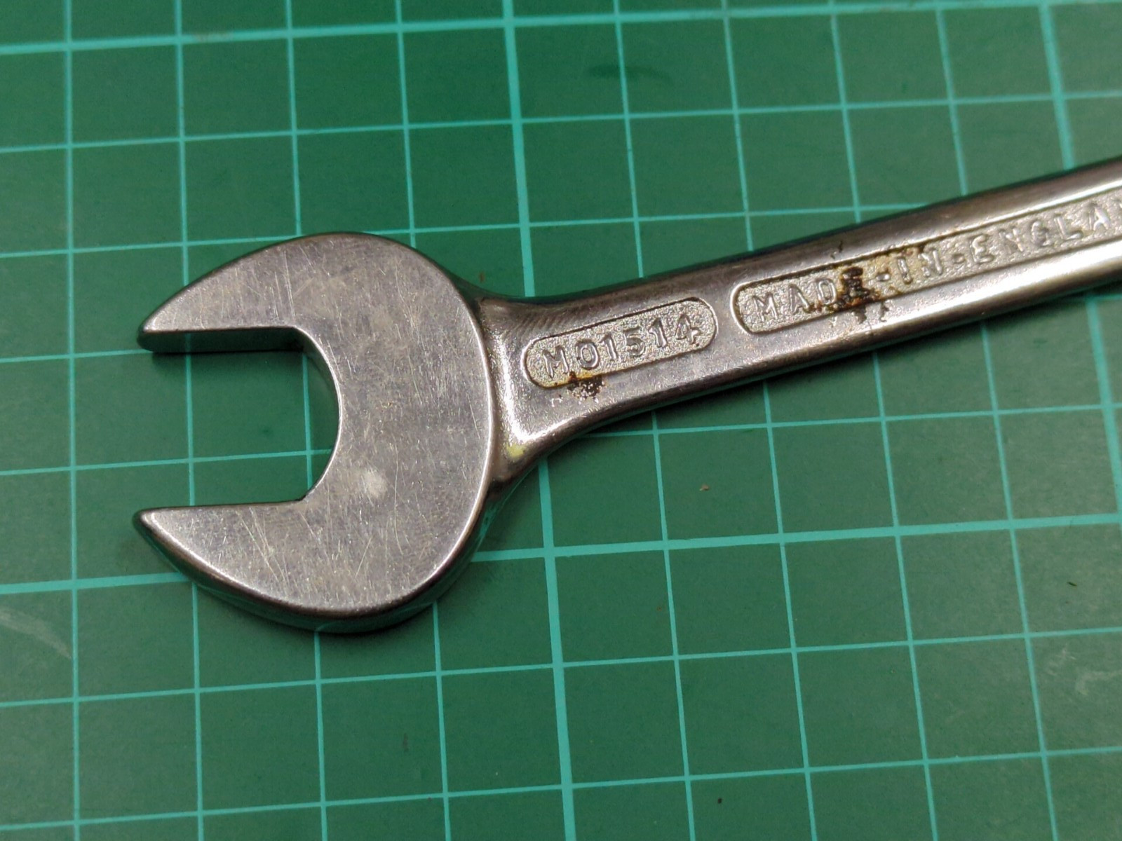 Bedford Vanadium M01514, 14mm x 15MM Open Ended Spanner Made In England