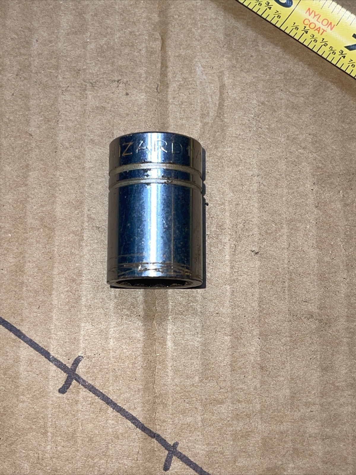 Vintage Wizard USA H2664 11/16 In SAE 1/2” Drive 12 Point Socket Duro