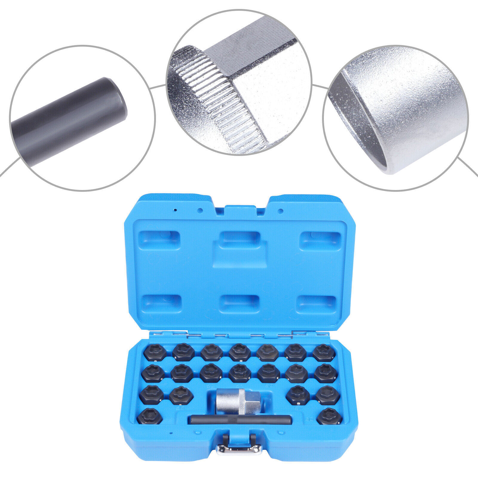 22pc Locking Wheel Bolt Key Removal Set For Bmw F Series Master Kit 41-60 Blue