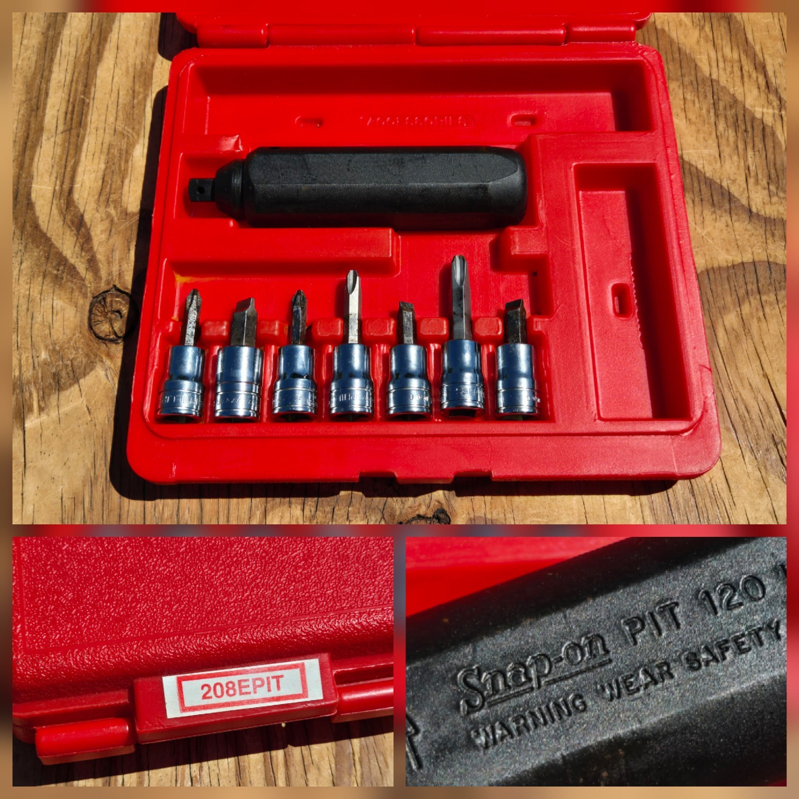 Snap-on Tools USA 208EPIT 8 pc 3/8″ Drive Impact Driver Set PIT120