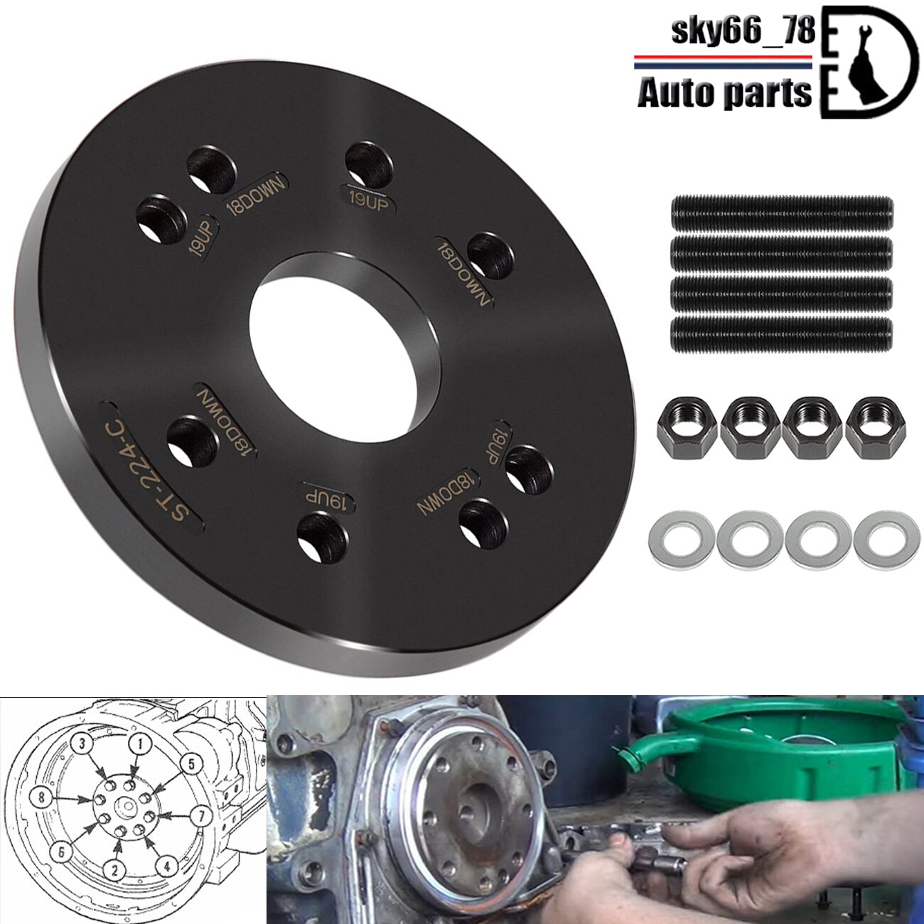 3824078 Rear Main Crankshaft Seal & Wear Sleeve Installer ST-224C For Cummins
