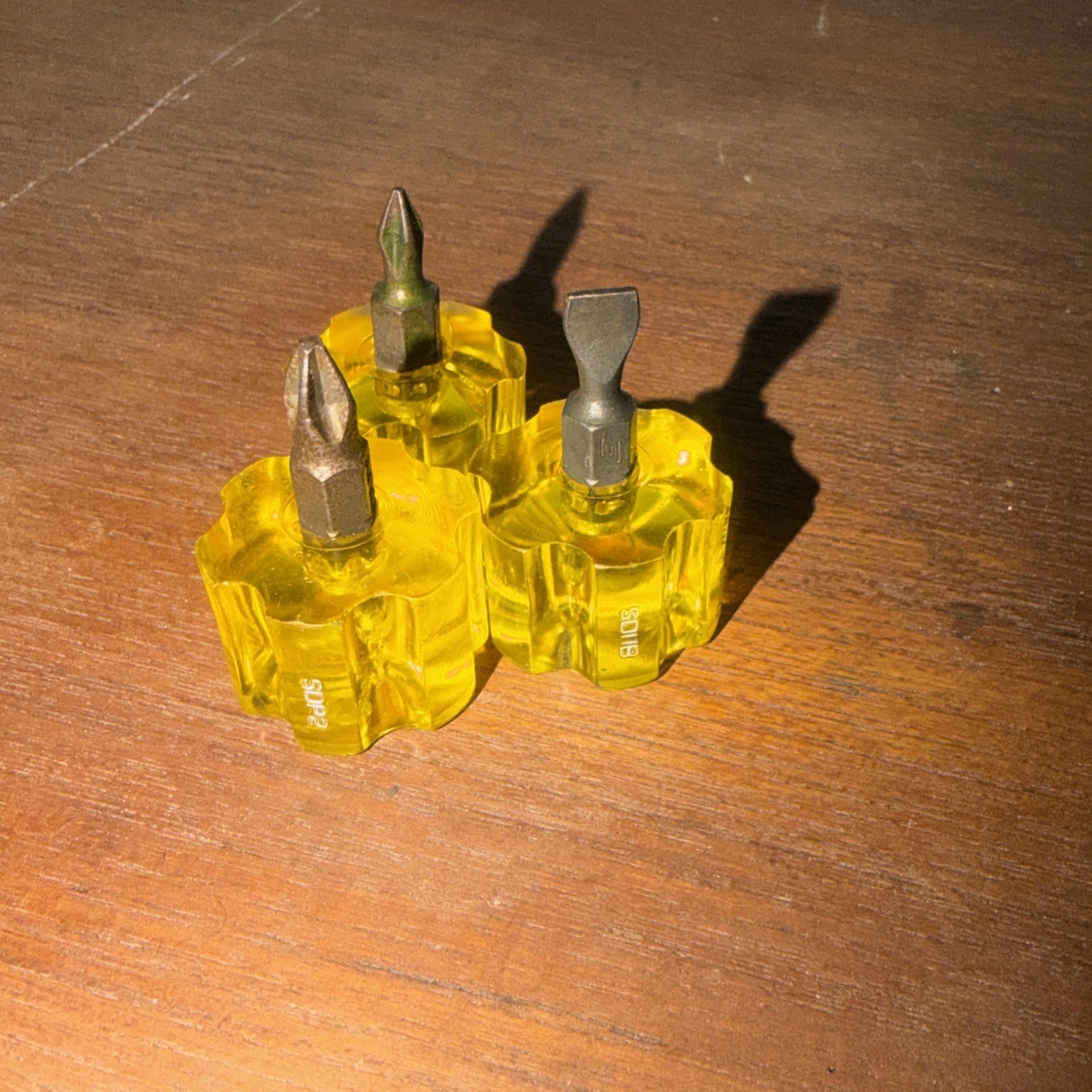 Snap On Micro Stubby Short Amber Screwdrivers SDP1 SDP2 SD11 Flat Slot Phillips