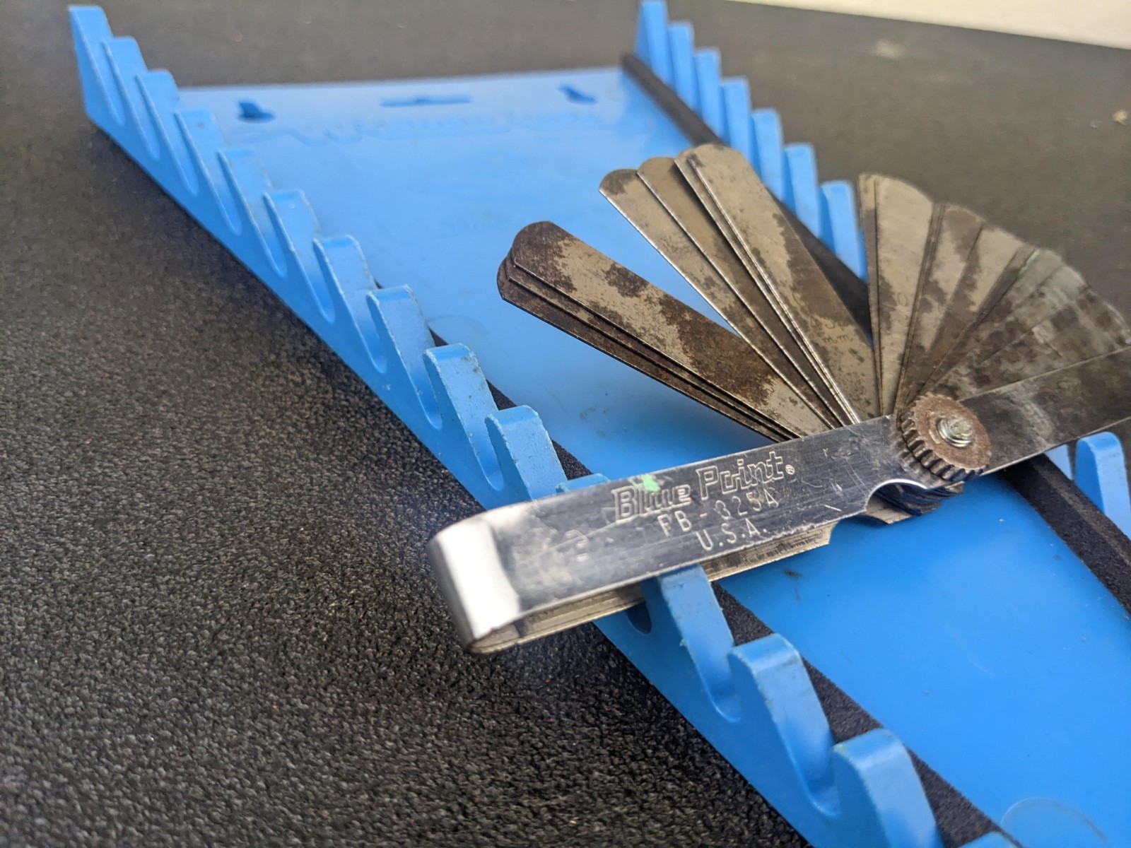 #bl624 Blue Point FB325A Feeler Gauge Set 25 Blades Inches SAE Metric USA