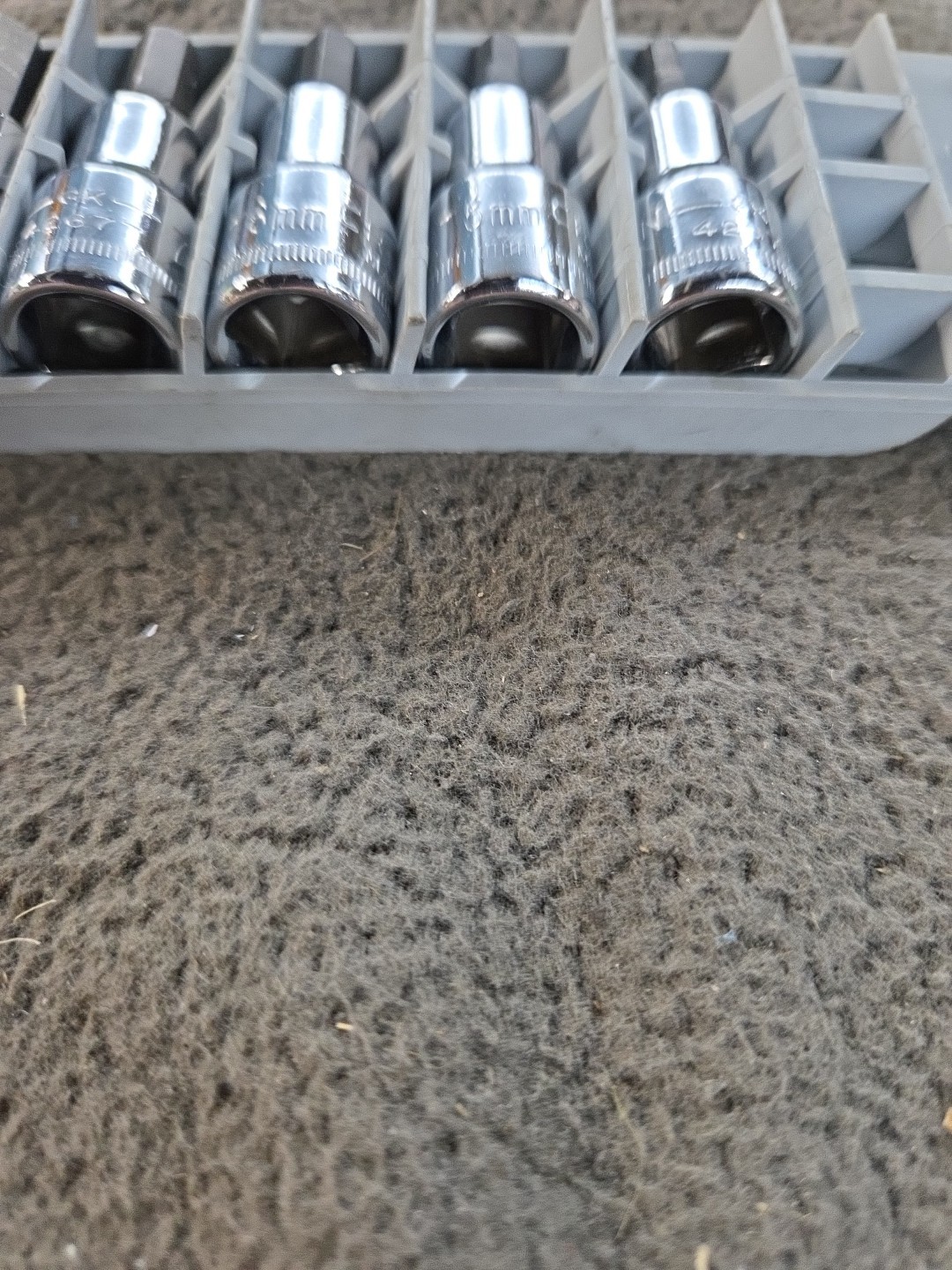 NOS SEARS Craftsman Hex Bit 6pc Socket Accessory Set 3/8″ Dr METRIC GK 34448 USA