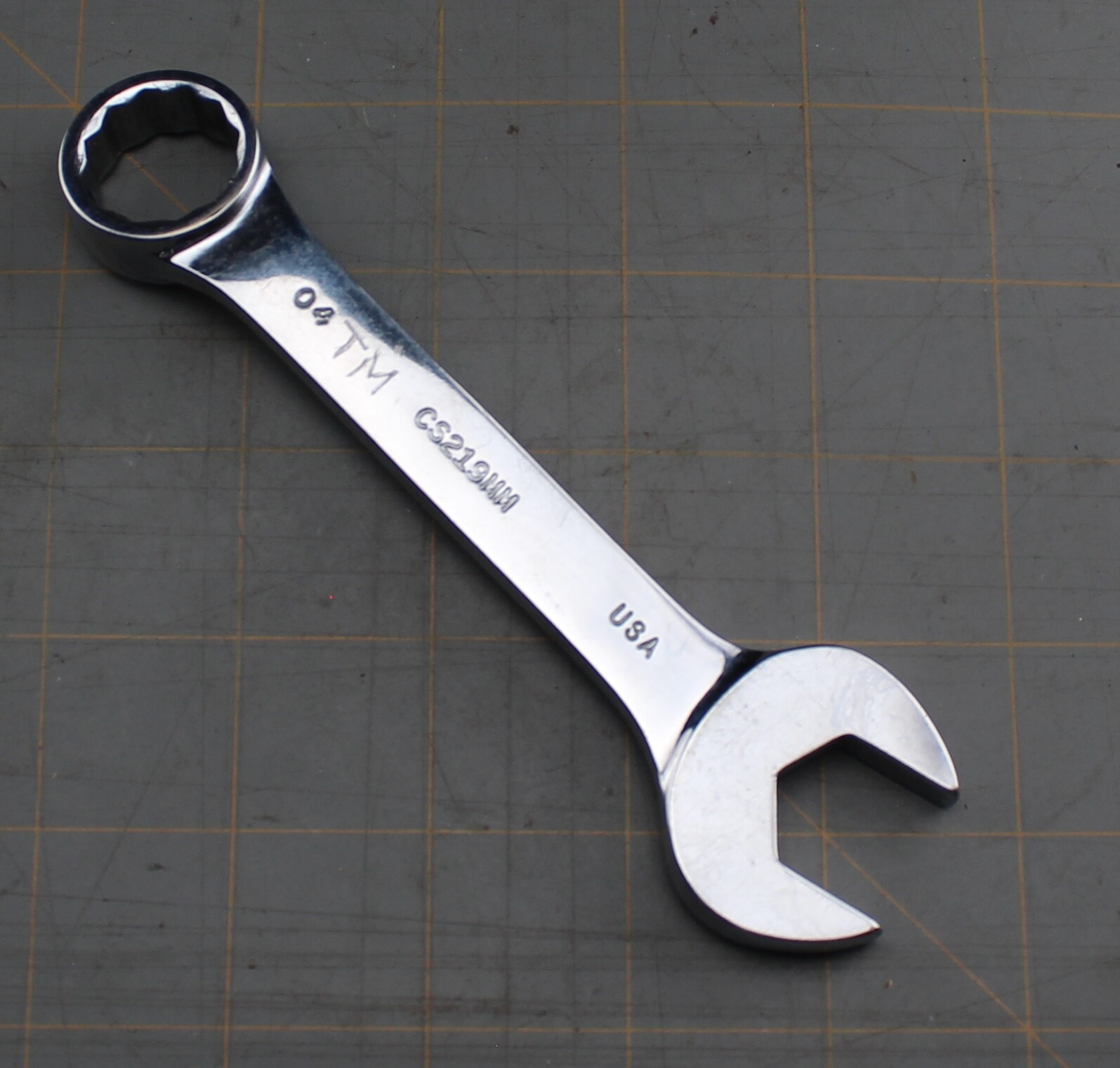 Mac Tools USA CS219MM 19mm 12 Point Chrome Short Stubby Combination Wrench