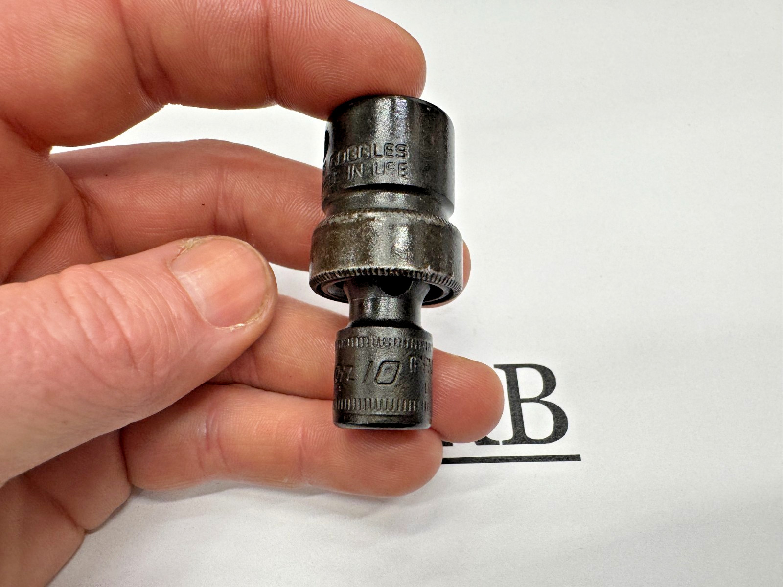 Snap-on Tools USA 3/8″ Drive 10mm Metric 6PT Impact Swivel Socket IPFM10B NICE