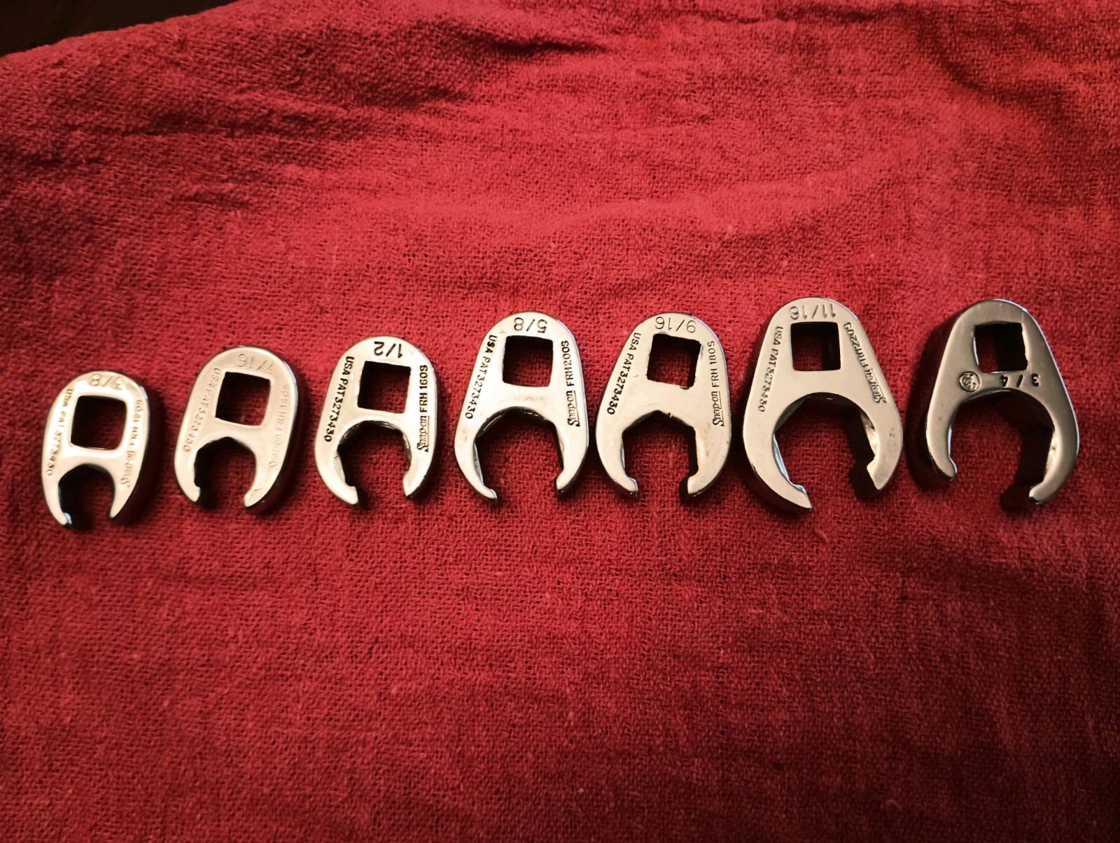 Snap-On 6 Piece Flare Nut Crowfoot Wrenches USA Please Read