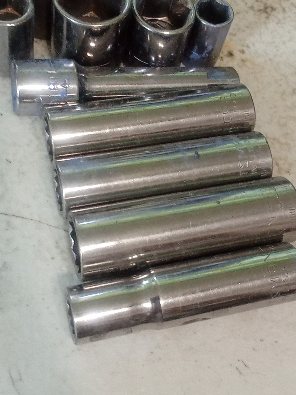Lot of Various Sizes Craftsman Sockets