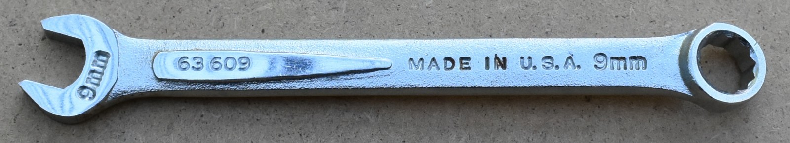 EASCO TOOLS 63609, 9MM METRIC 12-POINT OPEN/BOX END COMBINATION WRENCH