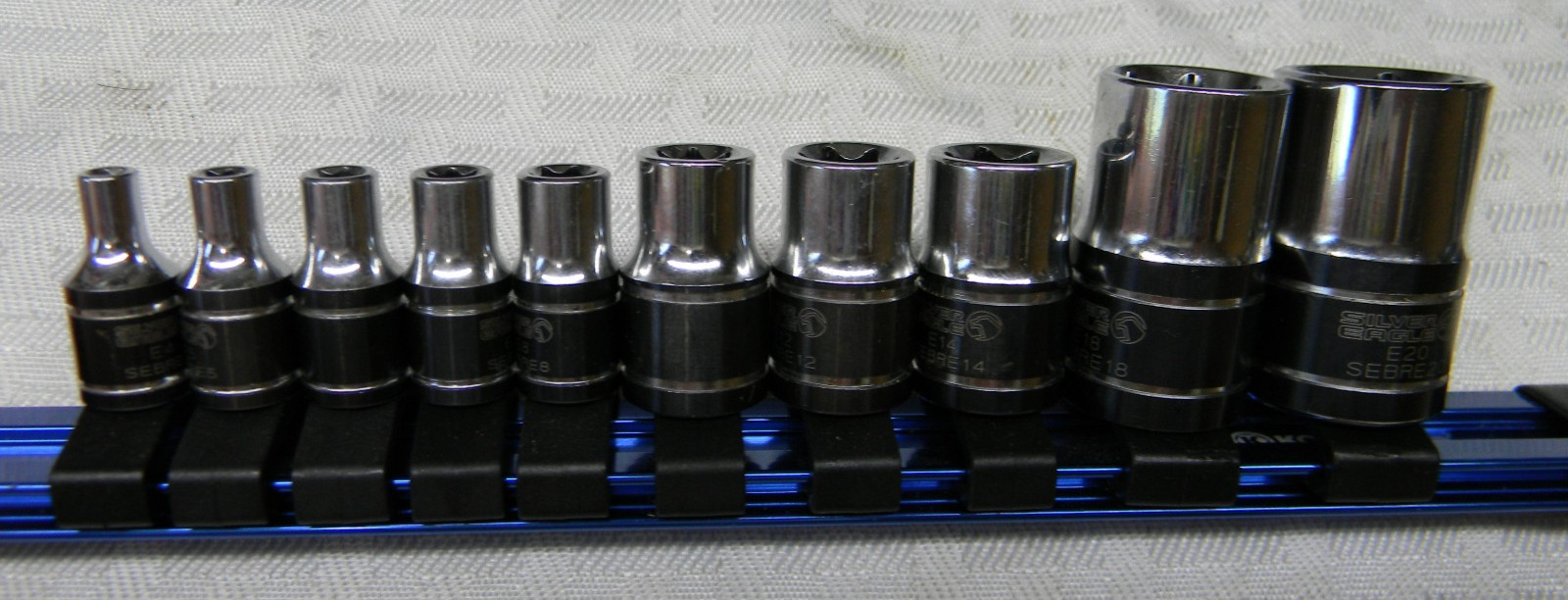 MATCO TOOLS SILVER EAGLE 10PC COMBINATION DR E TORX SOCKET SET E4-E20 MINUS E16