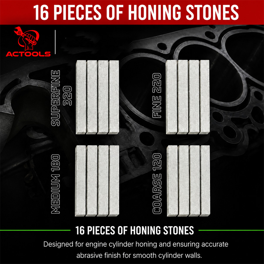 All Sizes CYLINDER ENGINE HONE kit’s 45»-65» STONES ONLY ACTOOLS USA