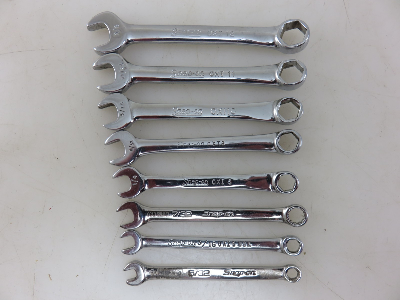 Snap-On OXI709SBK Ignition Combination Wrench 8pc Set + Pouch 5/32″-3/8″ NO 1/8″