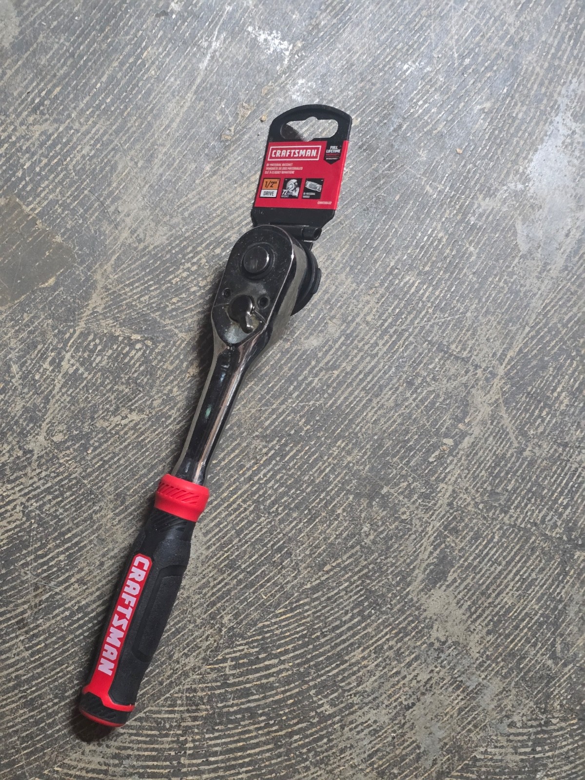 🛠️ Craftsman 1/2″ Drive Ratchet CMMT99432 * 72 Tooth Bi Material Handle