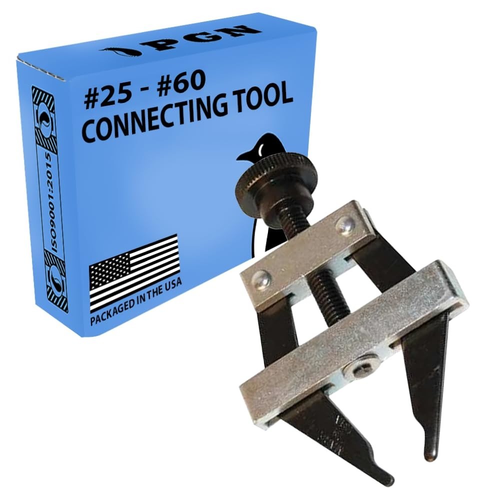 Roller Chain Connecting Puller Holder Tool for Sizes 25, 35, 40, 41, 50, 60 – He