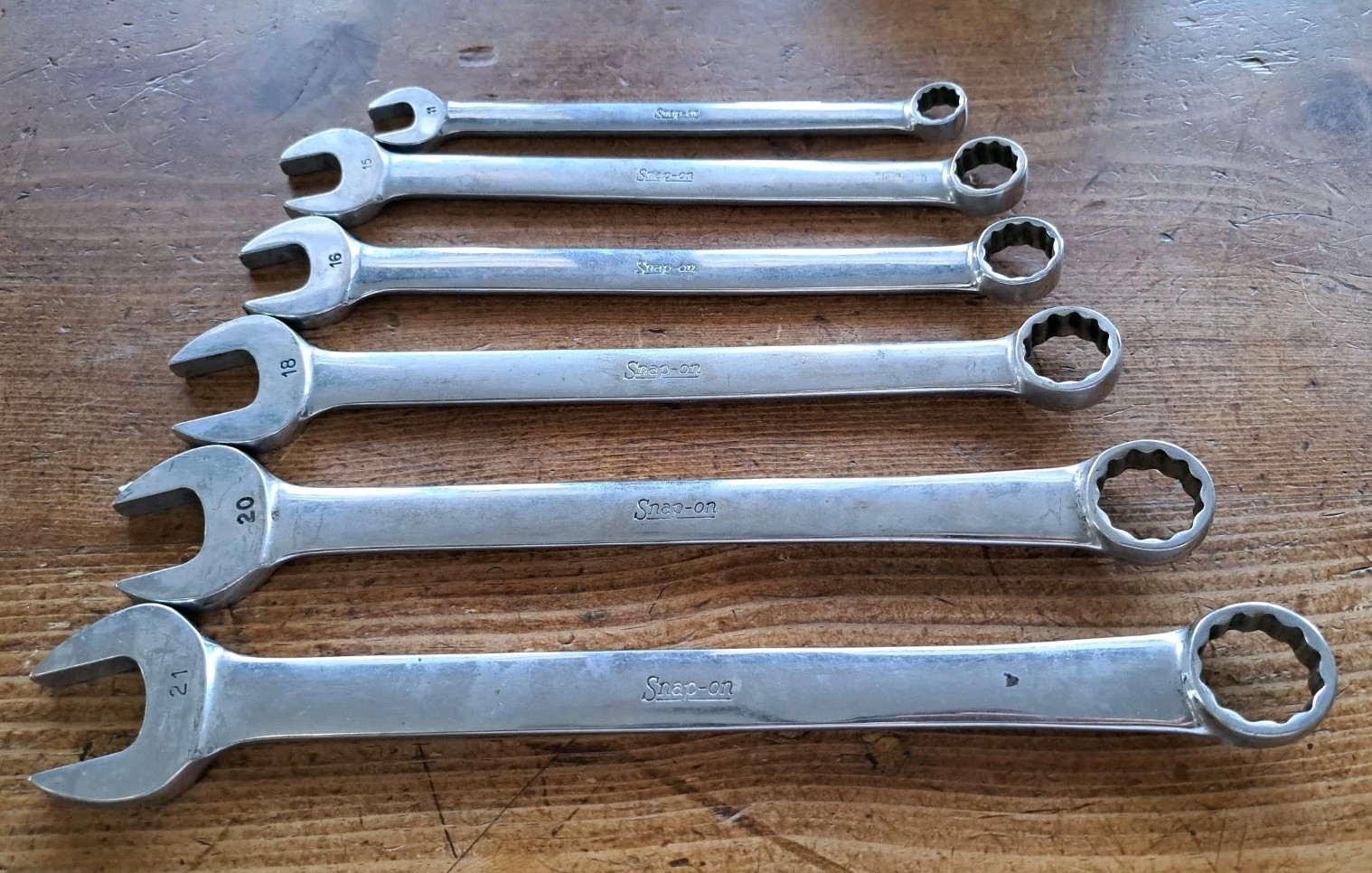 8 Vintage Snap-on Tools 1/2″Drive Ratchet/ 7 Wrenches Various Sizes See Pics USA