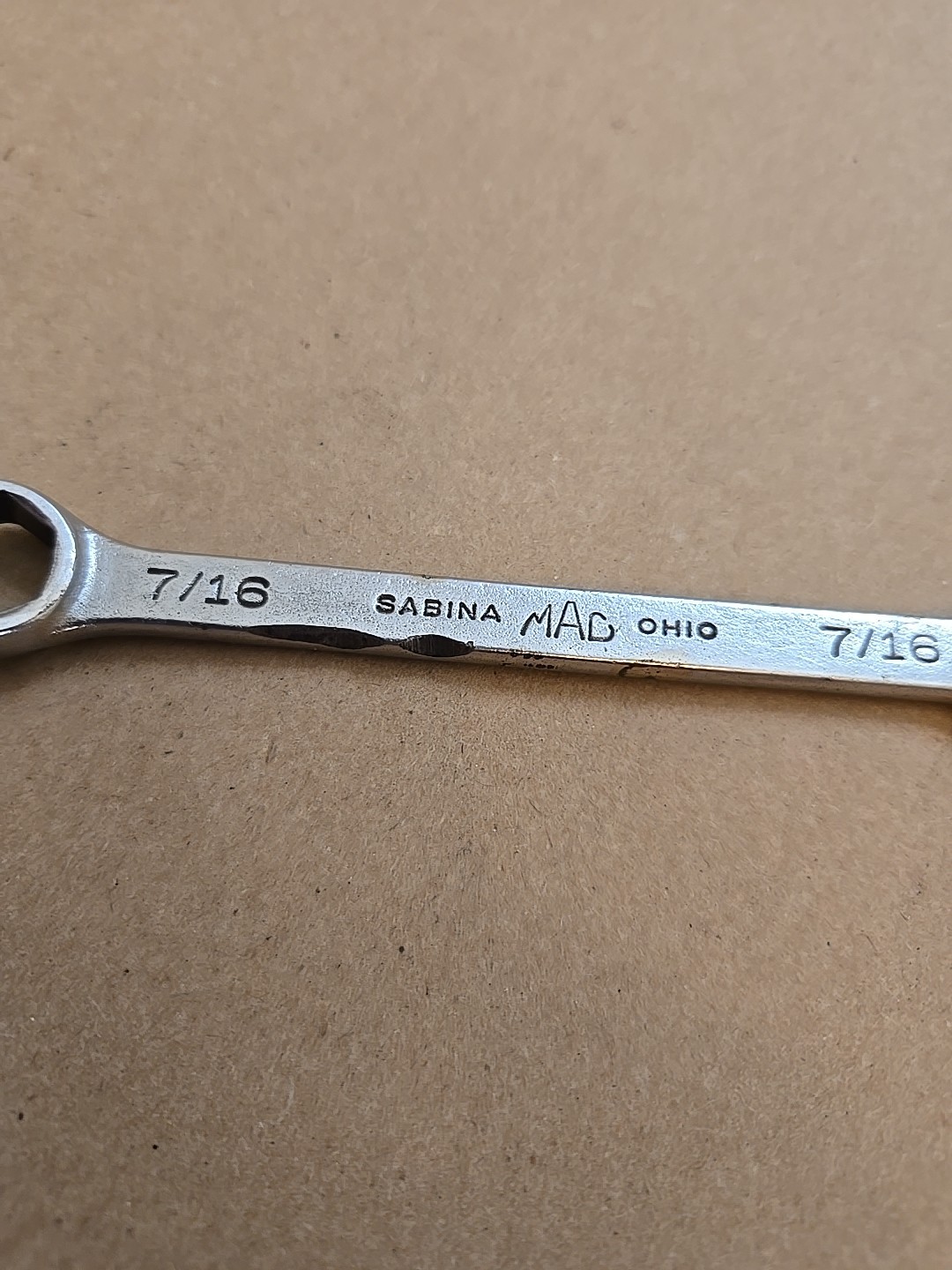Mac Tools 7/16″ 6PT SAE Short Chrome Combination Wrench USA CH14