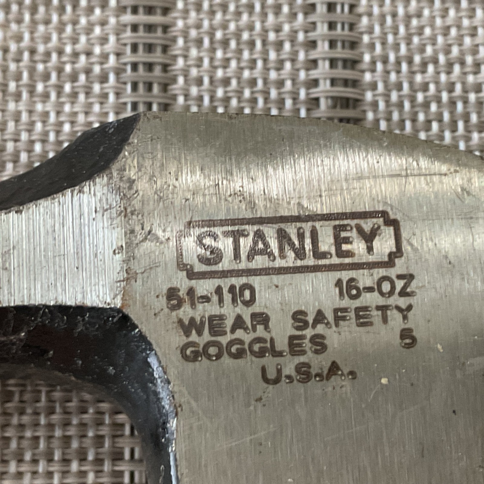 2 Stanley 16-oz Claw Hammers 51-110 FiberGlass Handle 51- 180 Wood Handle