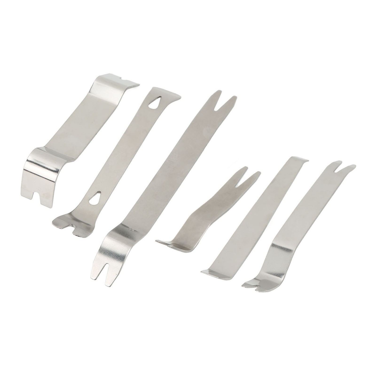 6pcs Car Trim Removal Tool Kit Stainless Steel Solid Rustproof Clip Pry Tools