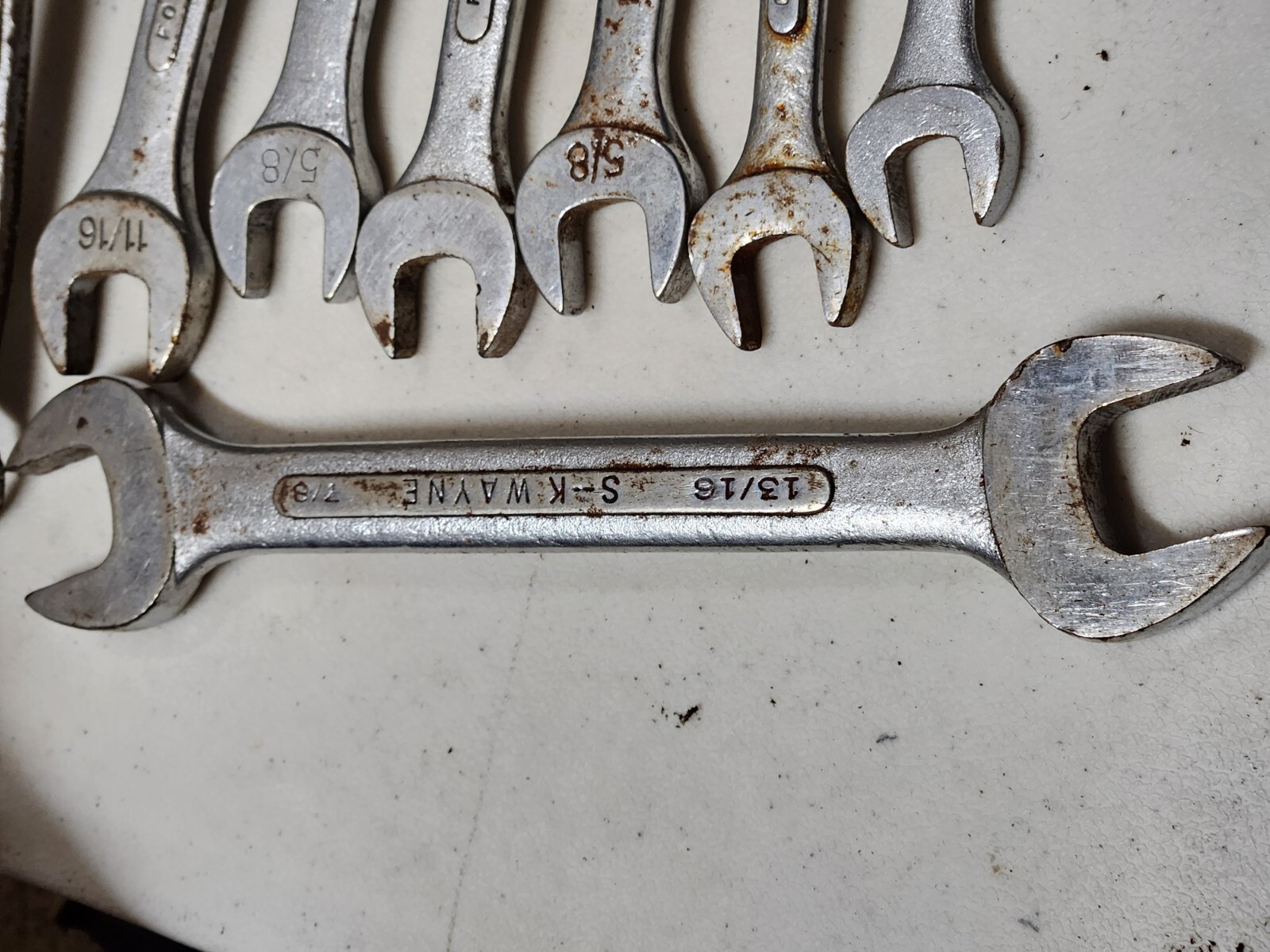 SK S-K Lectrolite 1 1/16″ 11/16″ 5/8″ 9/16″ 1/2″ 7/8″ 13/16″ 10 Wrenches Lot USA