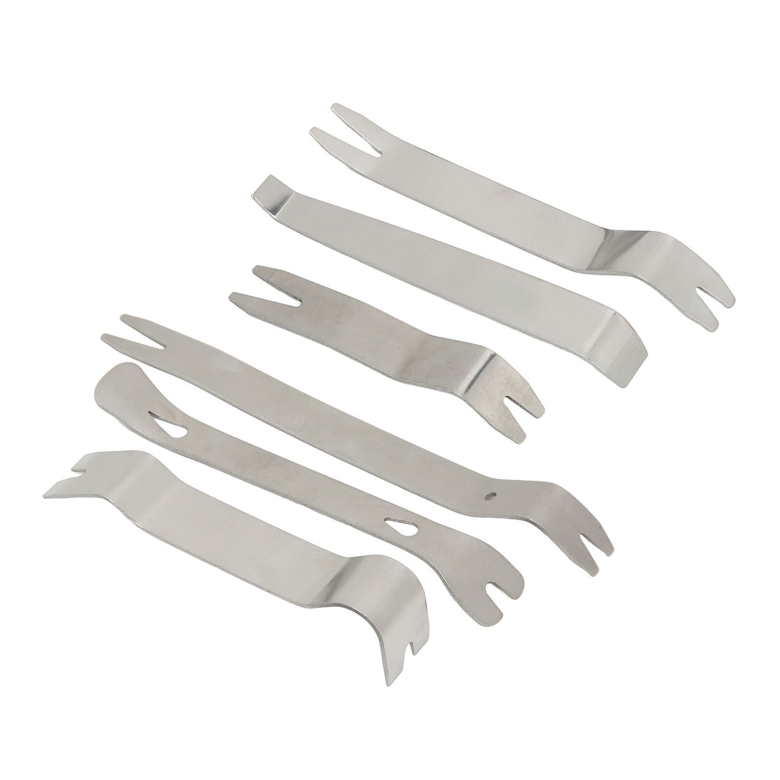 6pcs Car Trim Removal Tool Kit Stainless Steel Solid Rustproof Clip Pry Tools