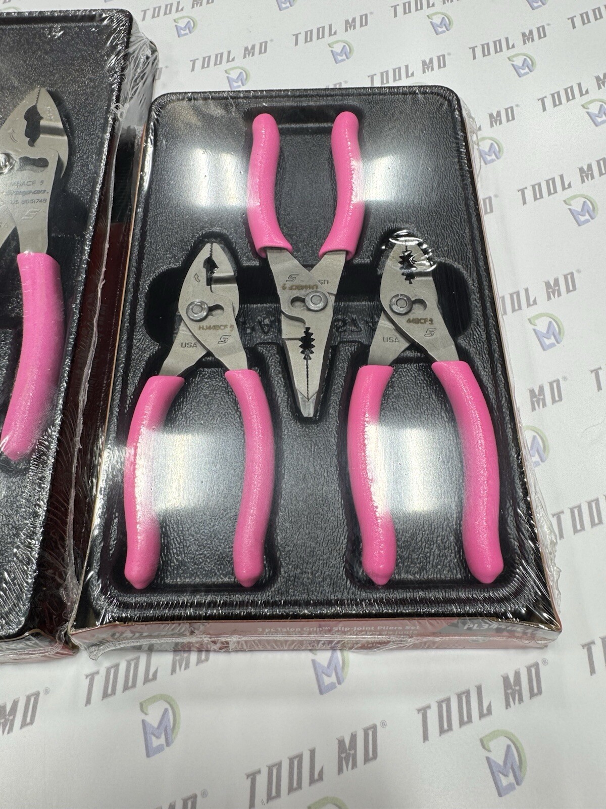 Snap-on Tools USA NEW PINK Slip Joint Pliers Set PL347ACFP PL346ACFP PL344BCFP