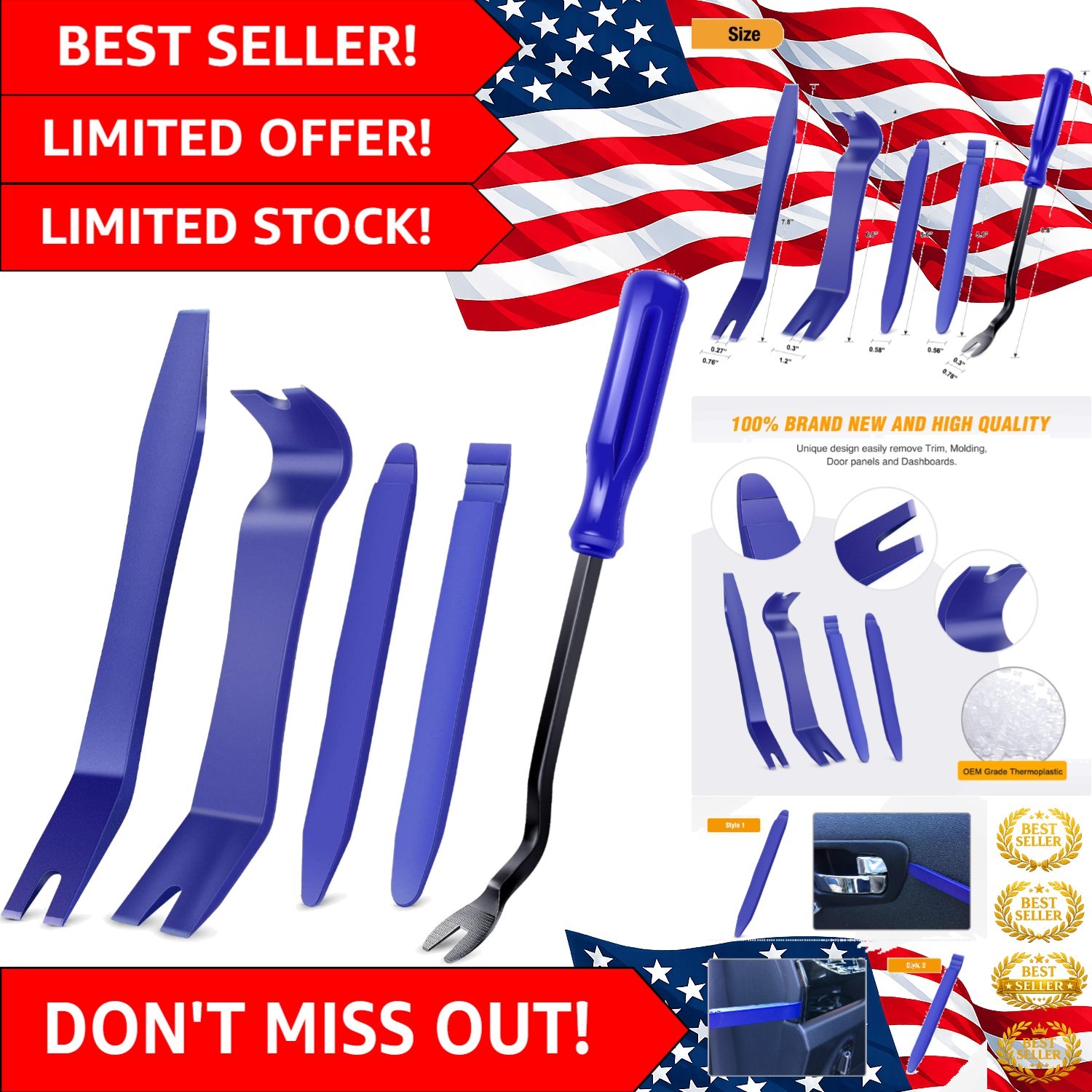 Auto Trim Removal Tool Kit – 5PCS Nylon Set for Easy Interior & Exterior Repair