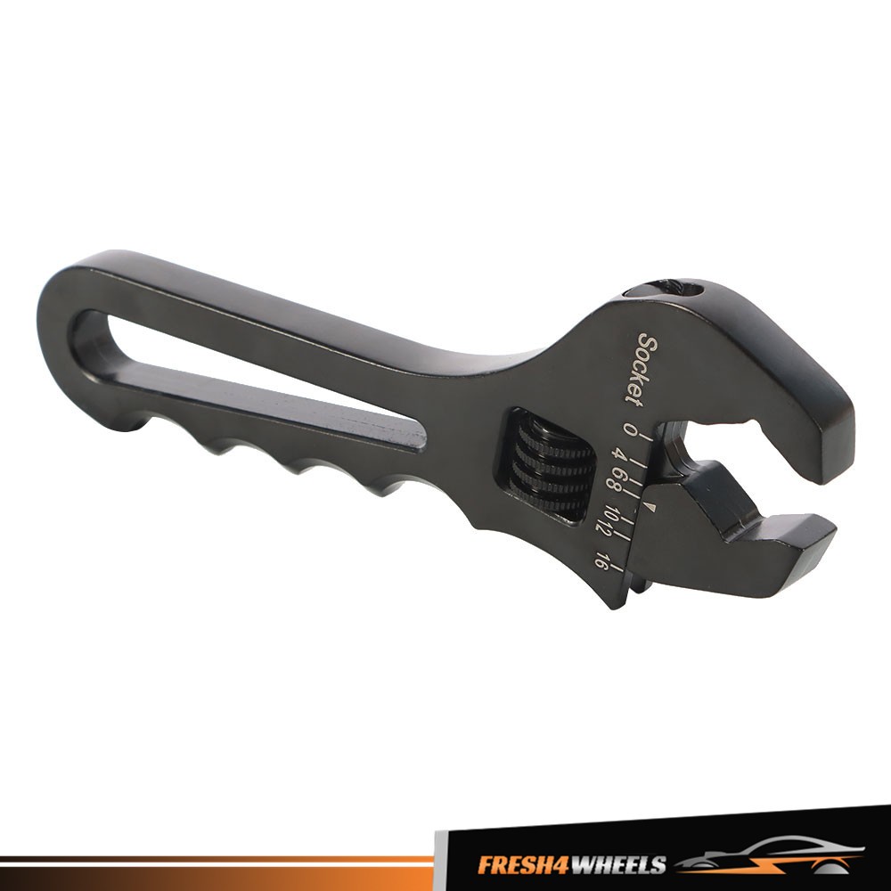 Black Aluminum 3AN-16AN Adjustable Wrench Tool Spanner For Hose End Fitting