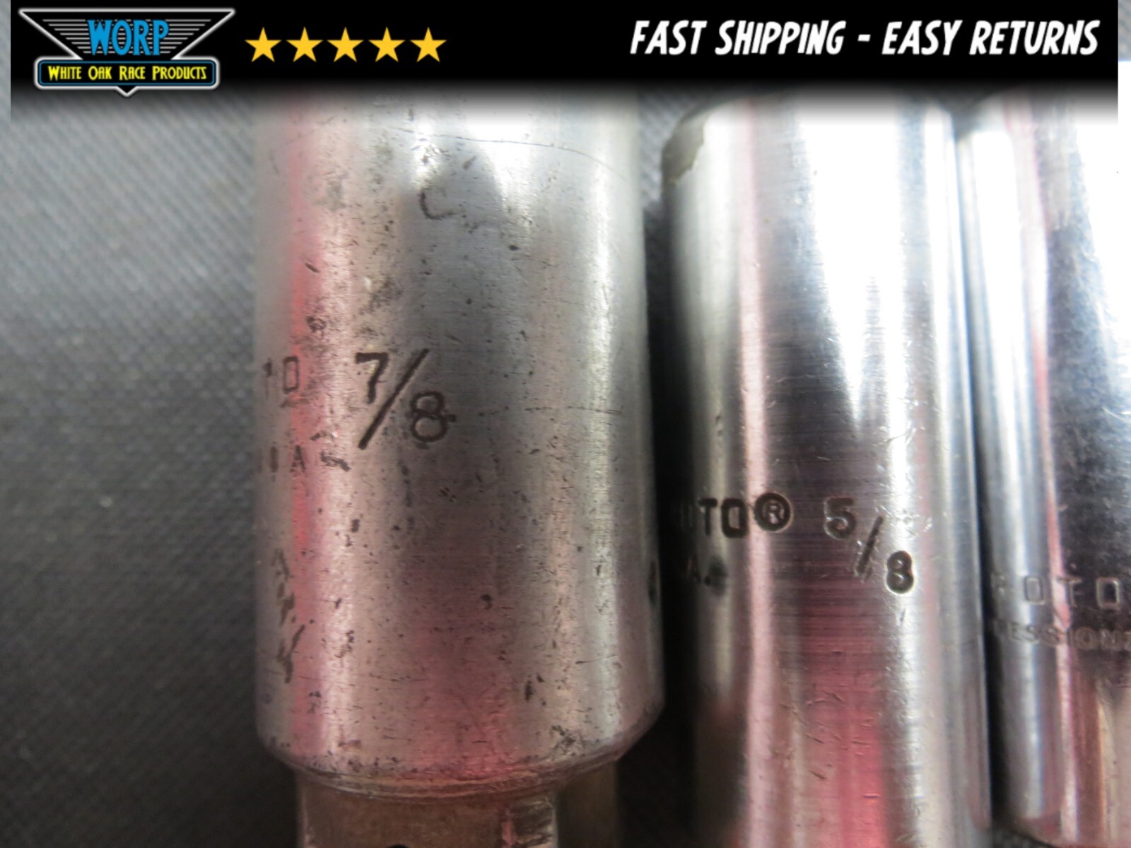 PROTO MADE IN THE USA 3/8″ DRIVE SOCKETS DEEP 7/8 5/8 9/16 1/2 12MM
