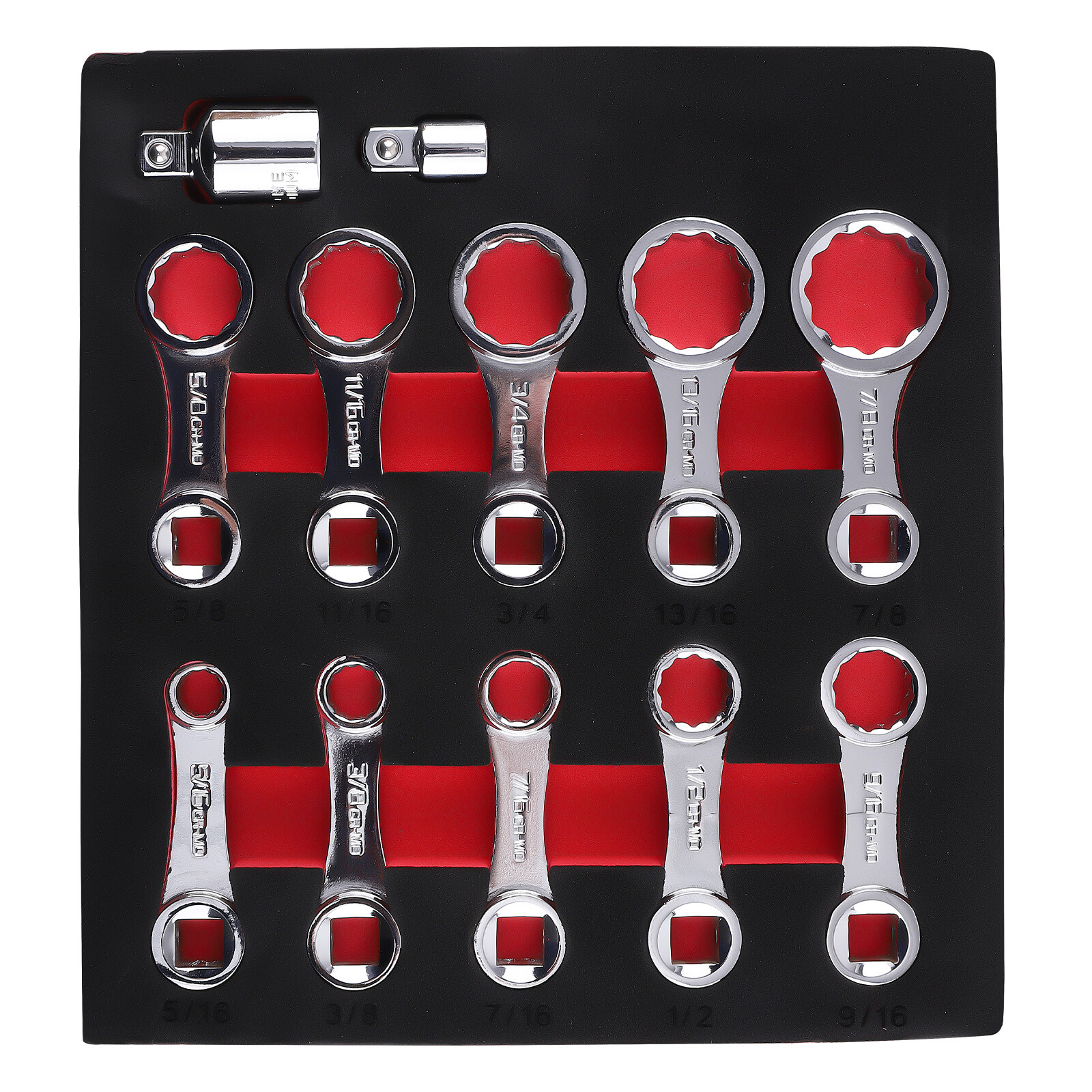 12PCS Torque Adapter Set SAE, 5/16″, 3/8″, 7/16″, 1/2″, 9/16″, 5/8″, 11/16″