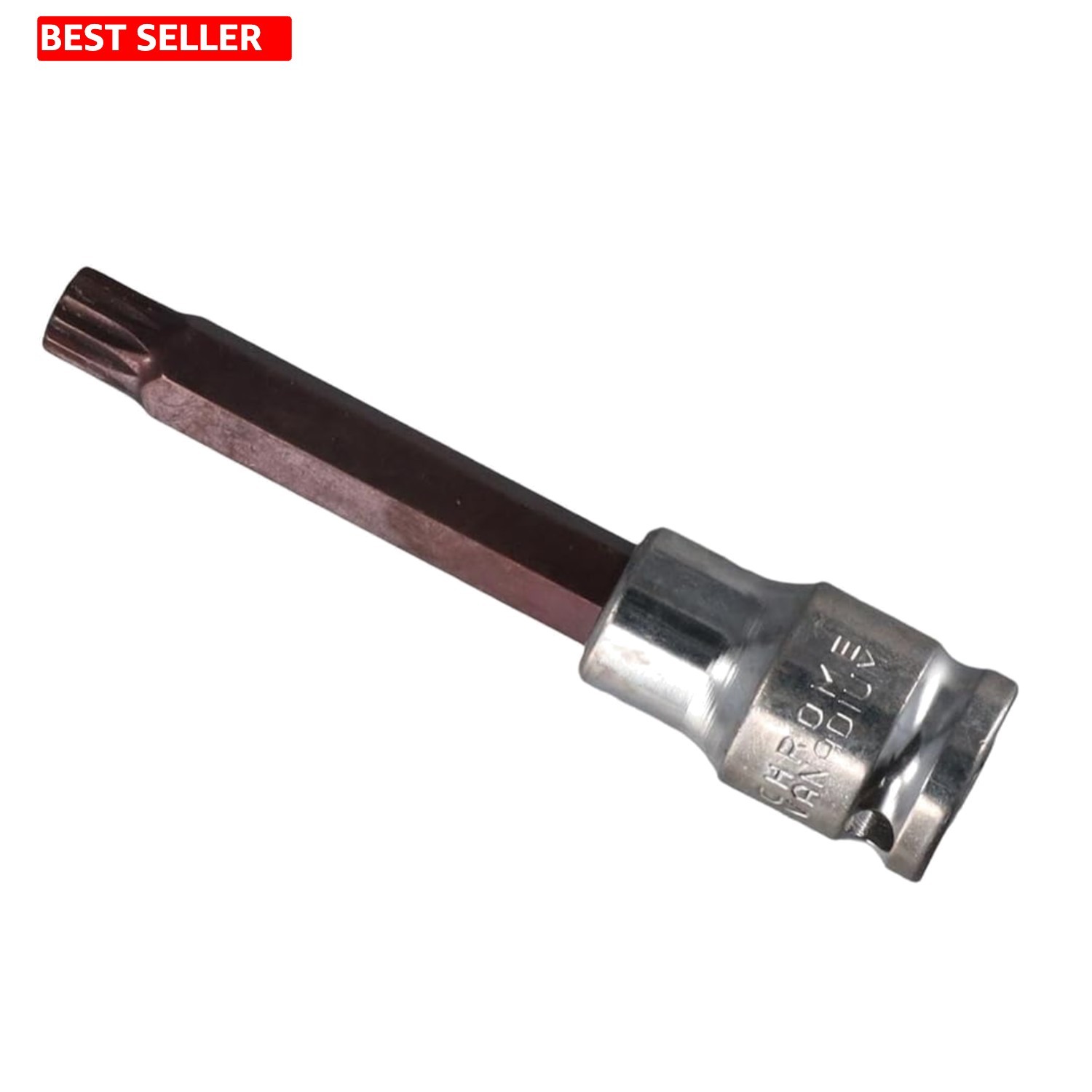 4-Inch M10 Triple Square Spline Bit Socket – Durable S2 Steel for Heavy-Duty Use