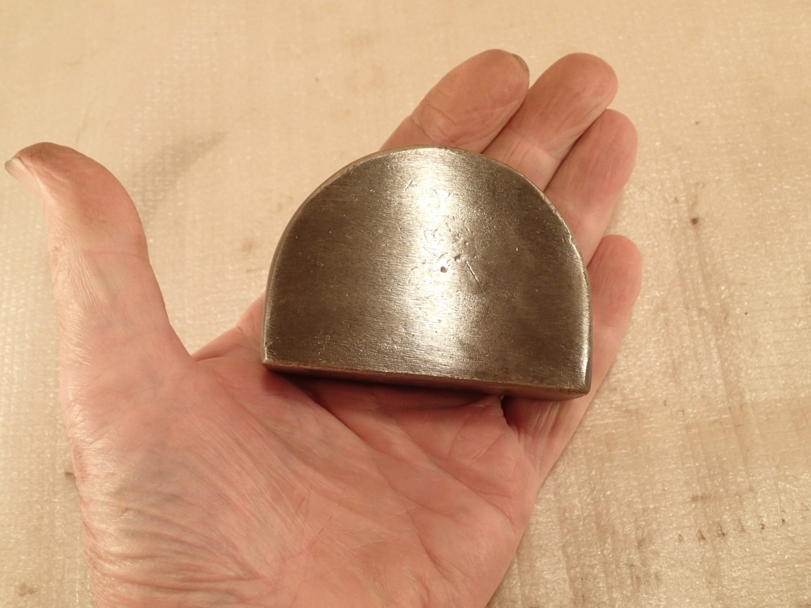 Vtge Auto Body Anvil Dolly, ‘HEEL Shape’, Fender Sheet Metal 3″L, 2 lbs.