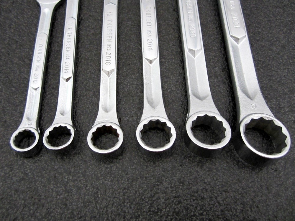 Vintage Thorsen 6pc SAE Combination Wrench Set PC-6 Made in USA
