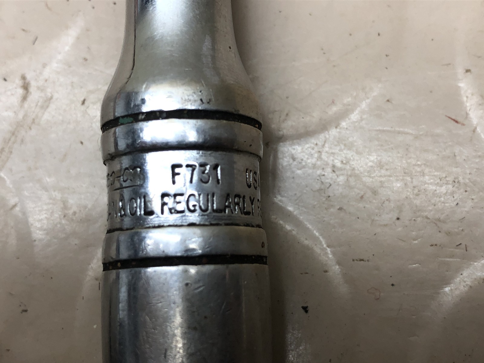 Snap On 3/8″ Drive 11″ Long Flex Head Socket Ratchet Model F731