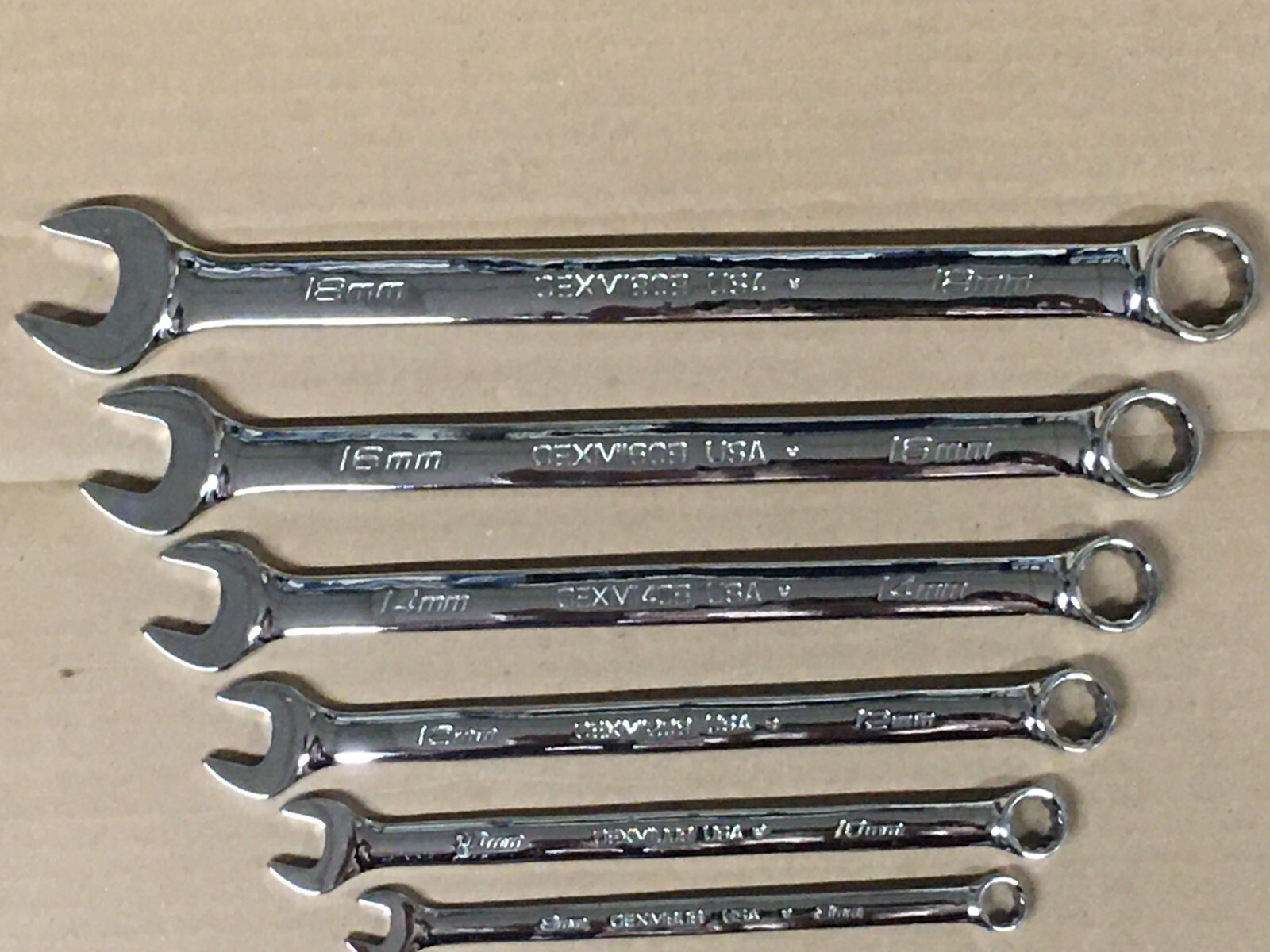 NEW – Snap On 8pc Metric Combination Wrench Set – 6,7,8,10,12,14,16,18mm – OEXM