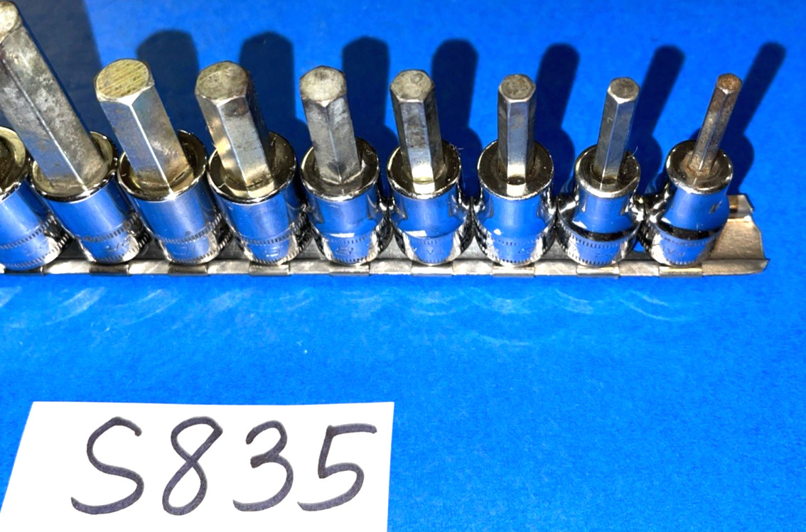 SNAP-ON TOOLS 11 PIECE 3/8 DRIVE METRIC HEX BIT SOCKET DRIVER SET 4MM TO 14MM