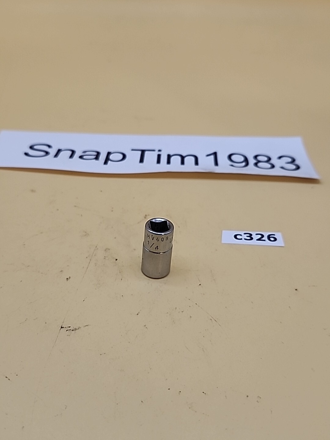 Snap-on Tools MV408 1/4” Drive 1/4” SAE Double Square 8Pt Shallow Chrome Socket