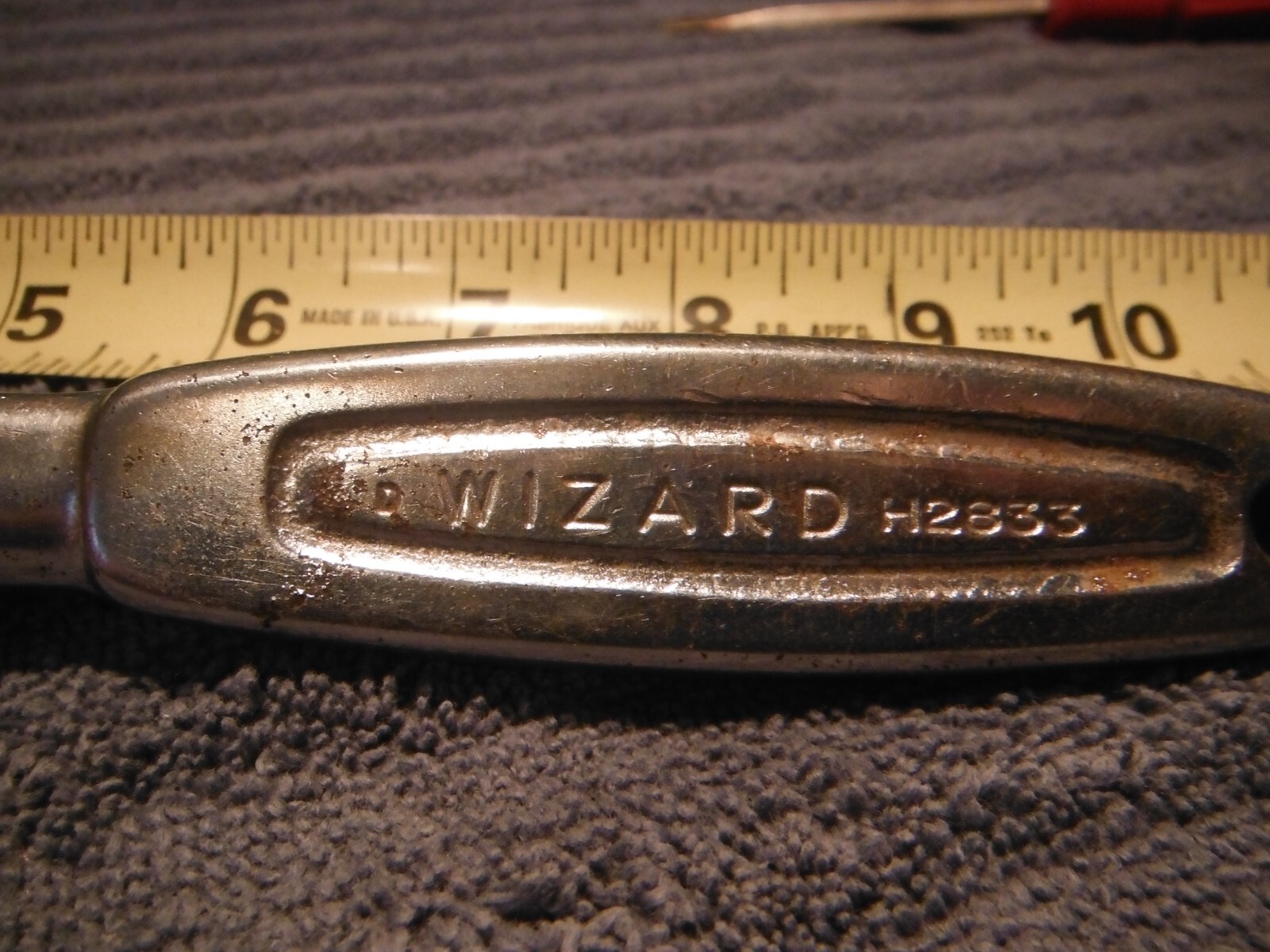 Vintage Wizard Forged in USA 1/2″ Drive Ratchet Model H2833 10in Long