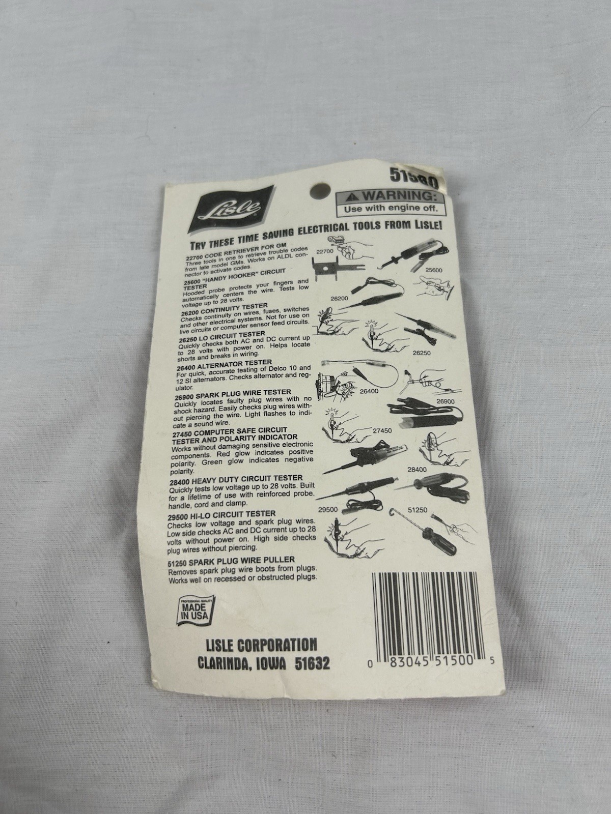 Spark Plug Tool – Lisle Tool Corporation Prt# 51500
