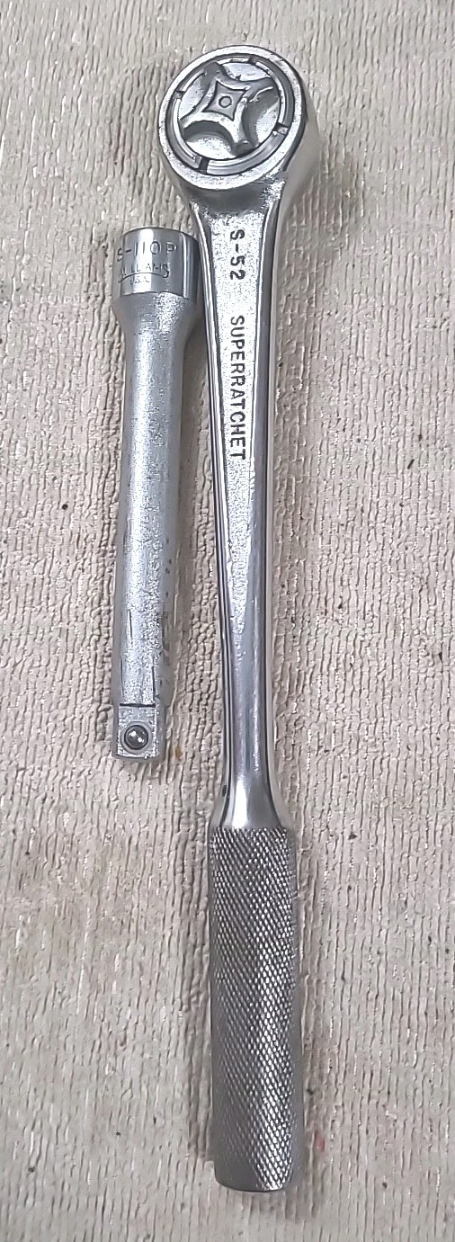 J.H. Williams S-52 SuperRatchet 1/2″ Drive Ratchet & S-110P USA MADE TOOLS.