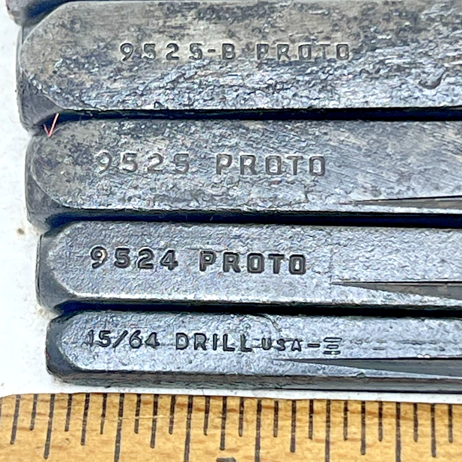 Vintage Lotf (6) Proto Tools Flute Screw & Pipe Extractor-Puller Tool Set (USA)