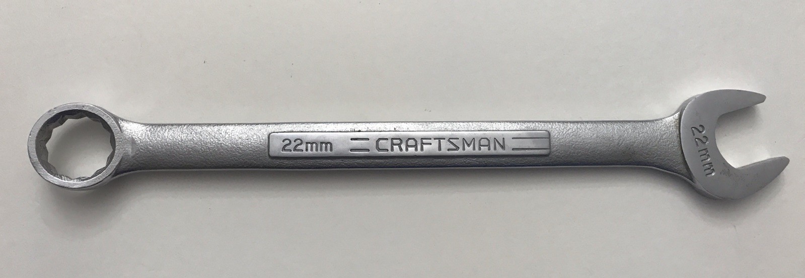 CRAFTSMAN 22mm Combination Wrench 12-Point Box Open End Chrome VV 42922