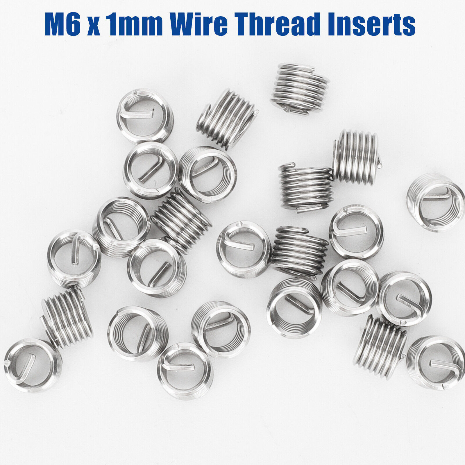 30Pcs M6 X 1.0mm Metric Thread Repair Insert Kit Helicoil Car Pro Coil Tool