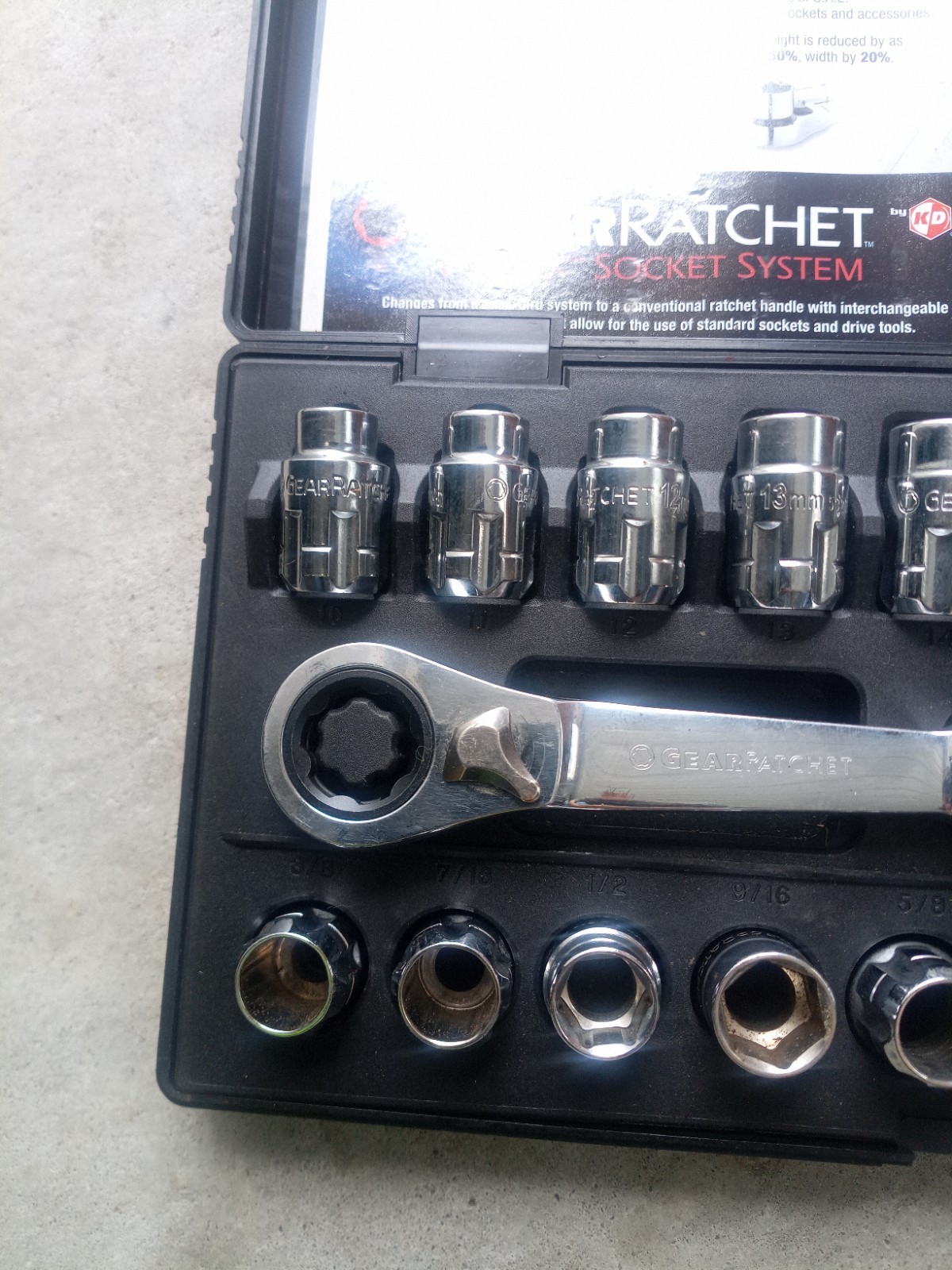 Gear Ratchet Vortex 21 Piece Socket Set