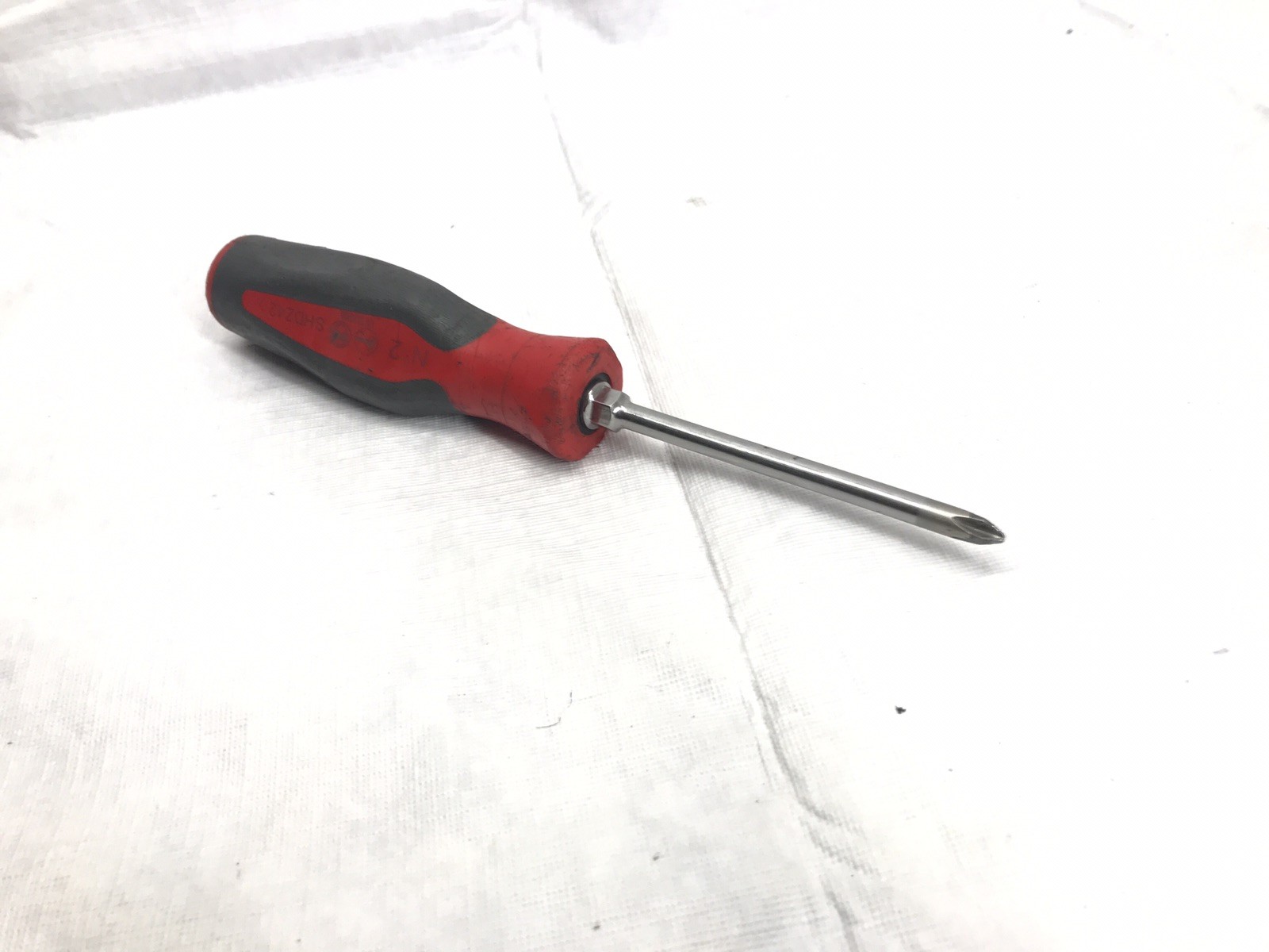 Snap On Tools SHDZ42 Pozidriv #2 Red & Gray Hard Grip Screwdriver USA