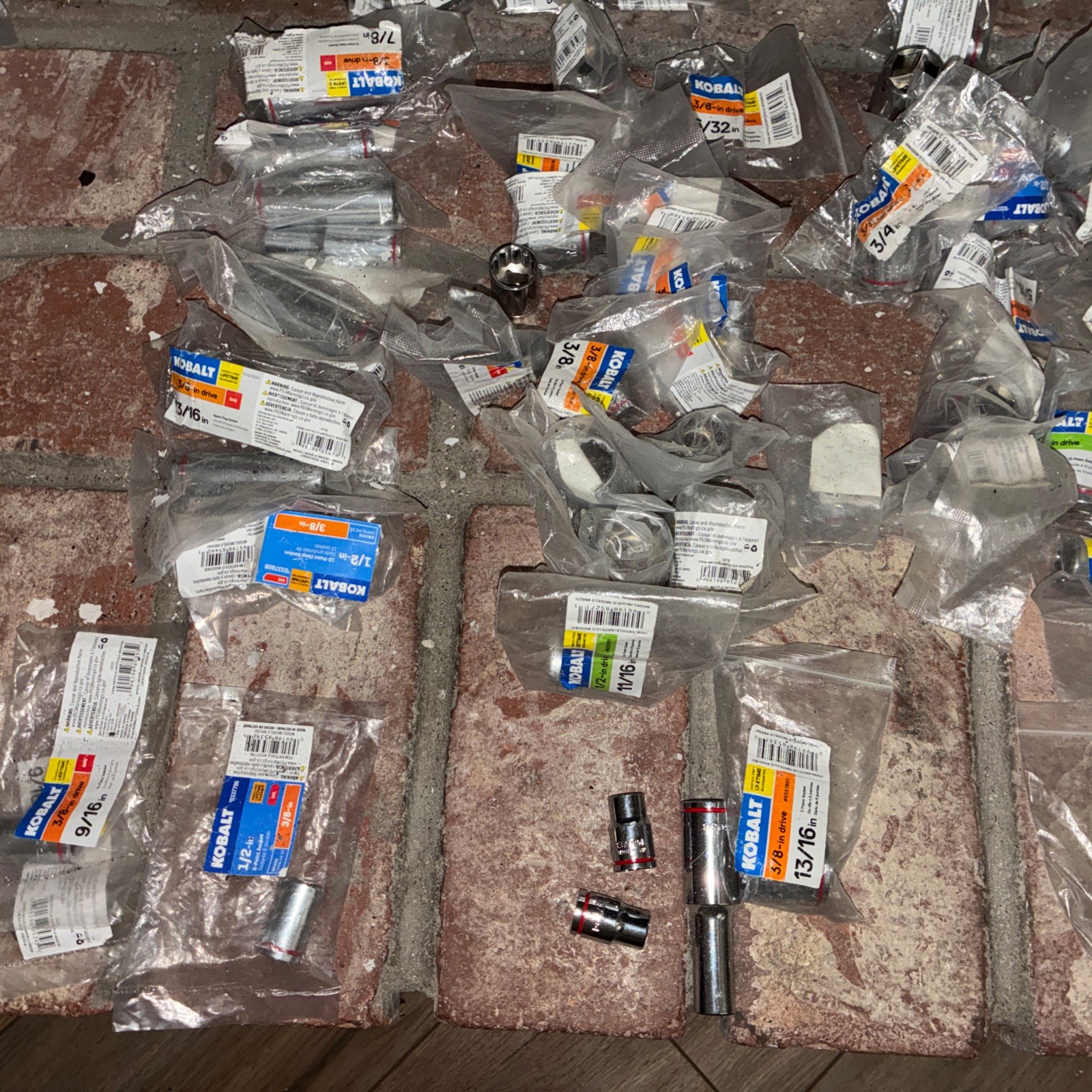 Lot 170 Kobalt Sockets 170 Items!All New 1/4 3/8 1/2 Metric SAE Assorted Chrome