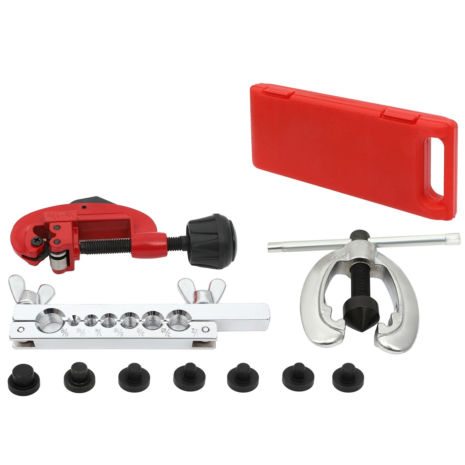 Double Flaring Brake Line Tool Kit Tubing Car Truck Repair Tool W/ Tube Cutter