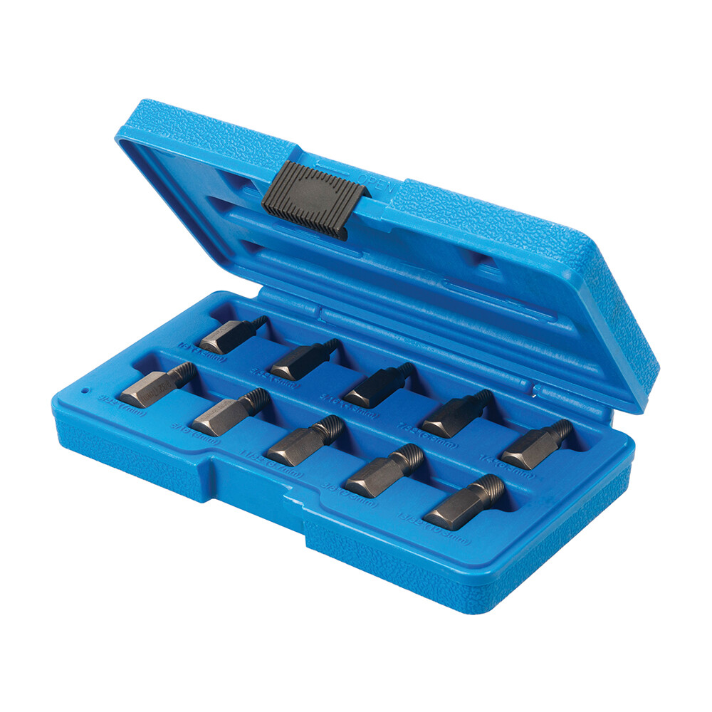 Silverline 10 Piece High Torque Damaged Screw Extractor Tool Set 3.2mm – 10.3mm